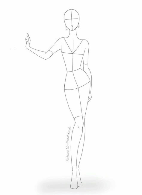 Simple Art Sketches, Figure Drawing Model, Fashion Illustration Template, Fashion Model Drawing, Drawing Model, Fashion Figure Templates, Fashion Illustration Poses, Fashion Model Sketch, Sketch Fashion