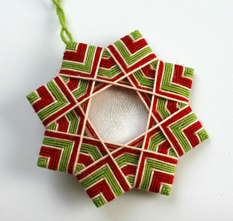 DIY: Make Japanese Star Mandala in Beautiful Flowery Colors • K4 Craft Yarns Ornaments, Star Mandala, Ornament Tutorial, Butterfly Crafts, Christmas Ornament Crafts, Japanese Crafts, Noel Christmas, Ornament Crafts, Decoration Christmas