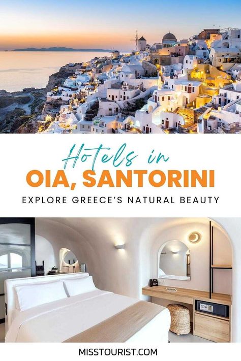 Unleash your senses at these Hotels in Oia Santorini! Luxury, breathtaking views, and impeccable service combine to create a magical retreat like no other. Greece Accommodation, Katikies Hotel Santorini, Best Hotels In Santorini, Oia Greece, Oia Santorini Greece, Santorini Hotels, Honeymoon Hotels, Oia Santorini, Central America Travel