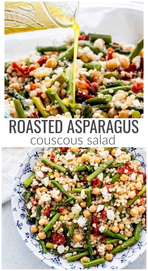 Asparagus Couscous Salad, Asparagus And Couscous, Lemon Asparagus Couscous Salad, Asparagus Recipes Salad, Mediterranean Asparagus Recipe, Pearl Couscous Salad Recipes, Pearl Couscous Recipes Side Dishes, Pearled Couscous Recipes, Pearl Cous Cous Salad