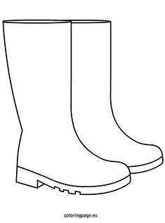 Gummistiefel Rain Boot Craft Preschool, Santa Boots, Spring Coloring Pages, Autumn Rain, Wellies Boots, Autumn Crafts, Kindergarten Art, Art Template, Preschool Art