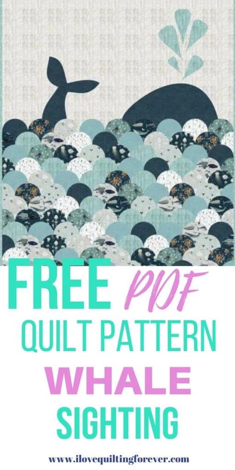 Clamshell Quilt Pattern Free, Whale Quilt Pattern, Whale Quilt Block, Quilted Wall Hangings Patterns Free, Ocean Baby Quilt, Whale Quilt, Quilt Pattern Design, Nautical Baby Quilt, Quilted Wall Hangings Patterns