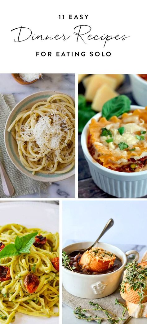 31 Easy Dinners for One That Are Too Delicious to Share Food For Single Person, Cooking For 1 Person Recipes, Easy Food Recipes For One Person, Meals For One Person Easy Healthy, Small Dinners For 2, Recipes For Single Person, 1 Person Meals Cooking For One Easy, Dinners For 1 Person, Meal Ideas For 1 Person