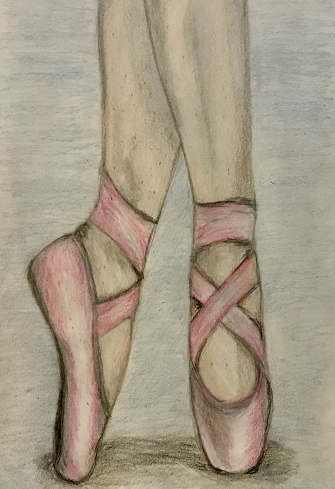 Ballerina Shoes Drawing, Pointe Shoes Drawing, Ballerina Sketch, Pencil Tutorial, Feet Drawing, Ballet Pointe, Ballet Pointe Shoes, Colored Pencil Tutorial, Bff Drawings