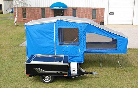 Amazon.com : Time Out Camping Trailers (Pull behind Motorcycle or Small Car) (Deluxe Camper) : Sports & Outdoors Motorcycle Tent Trailer, Motorcycle Camper Trailer, Motorcycle Tent, Motorcycle Campers, Camping Trailer For Sale, Camper Trailer For Sale, Motorcycle Camping Gear, Touring Motorcycles, Bike Motor