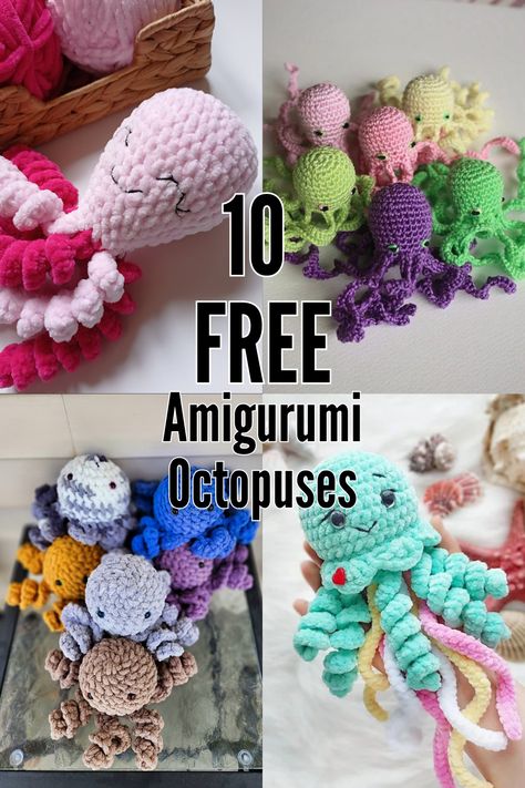 Do you love Octopuses? Are you looking for a new and creative way to express your love for the ocean and its creatures? Look no further, because we have compiled a list of 10 free crochet patterns for Octopuses.These patterns will have you hooked in no time. With simple stitches and basic materials, you can Reversable Octopus Plushy Aesthetic, Crochet Large Octopus Free Pattern, Crochet Pattern For Octopus, Free Crochet Octopus Pattern, Octopus Amigurumi Free Pattern, Free Crochet Octopus, Crochet Squid, Octopus Crochet Pattern Free, Amigurumi Octopus