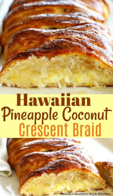 Crescent Bread, Crescent Braid, Disneyland Recipes, Bubble Bread, Crescent Recipes, Pineapple Recipes, Crescent Roll Recipes, Roll Recipes, Gateaux Cake