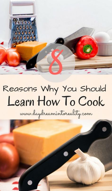 Do you eat? If your answer is yes! Come and check out this 8 reasons of why you should learn how to cook! Don't be shy and find your inner chef! Good Diet, Cooking 101, Don't Be Shy, Did You Eat, Love Eat, Frozen Meals, Cooking Skills, Life Tips, Food Stuff