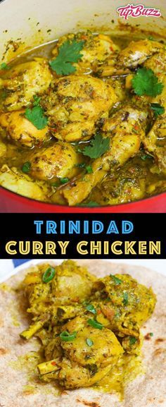 This Trinidad Curry Chicken will satisfy all your cravings for the West Indies! It's full of fiery fragrant flavors and easy to make in less than an hour. #trinicurrychicken #currychicken Curry Chicken Caribbean, Curry Chicken Trinidad Recipe, Trinidadian Curry Chicken, West Indian Curry Chicken, West Indian Recipes Trinidad, Trini Curry Chicken, Easy Trinidadian Recipes, West Indies Recipes, West Indian Recipes