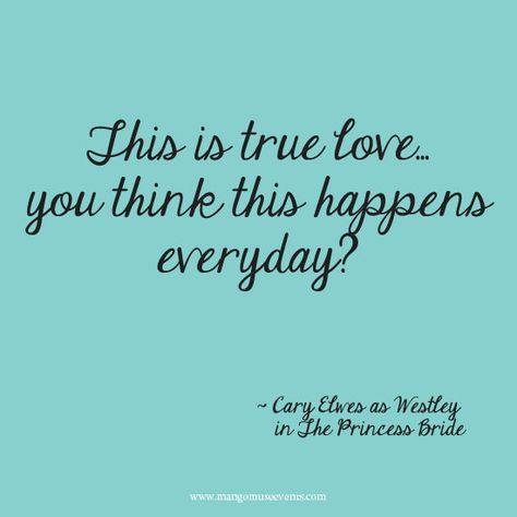 Destination wedding planner, Mango Muse Events shares a favorite love quote from the cult movie, The Princess Bride about true love. Olivia Quotes, Princess Bride Quotes, Wedding Sayings, Princess Bride Movie, Princess Bride Wedding, Quote Movie, Bride Quotes, Quotes Wedding, Planning Quotes