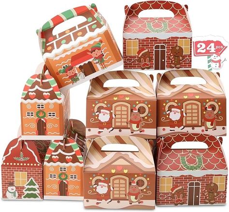 Amazon.com: SAITI 24 Pieces Christmas Cookie Boxes Christmas Gift Boxes, 3D Christmas Treat Gift Wrap Boxes for Holiday Xmas Goody Gift Christmas Cardboard Gifts Boxes Party Favors : Health & Household Christmas Cookie Boxes, Christmas Treats For Gifts, Christmas Treats Boxes, Xmas Treats, Gift Boxes With Lids, Gift Wrap Box, Cardboard Gift Boxes, Design Set, Christmas Party Favors