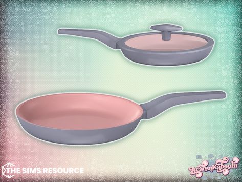 Sims 4 Cc Pots And Pans, Sims 4 Clutter, Cc Sims, Custom Content, The Sims Resource, Sims Resource, Pots And Pans, Frying Pan, Sims Cc