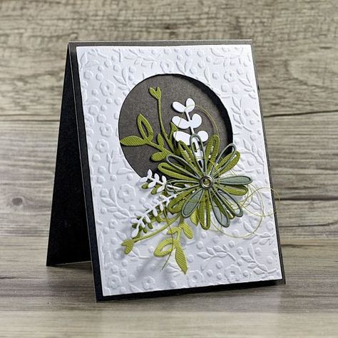 Die Cut Birthday Cards, Floral Card Ideas, Embossing Cards Ideas, Diy Cards With Flowers, Ephemera Cards, Sizzix Cards, Daisy Cards, Graphic Floral, 카드 디자인