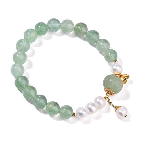 Bracelet For Girlfriend, Beaded Friendship Bracelets, Strawberry Crystal, Pumpkin Beads, Pearl Bracelet Gold, Friendship Bracelets With Beads, Green Bracelet, Crystal Beads Bracelet, Agate Jewelry