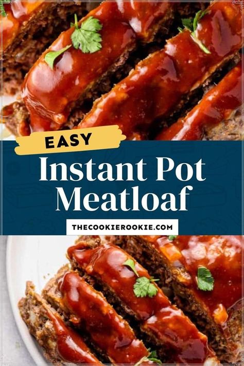 Cook up the most delicious and juicy meatloaf in less time using your Instant Pot. Made from scratch and glazed with a seasoned ketchup, this comfort food classic is ready to serve in less than an hour. This is a must make! This Instant Pot meatloaf recipe is ready in way less time compared to traditional oven baking, and it’s just as easy! Super juicy and tender, this homemade beef meatloaf is perfectly seasoned, and the ketchup glaze is a must! Pressure Cooker Meatloaf, Juicy Meatloaf, Instant Pot Meatloaf, Beef Recipe Instant Pot, Beef Meatloaf, How To Cook Meatloaf, Easy Meatloaf, Healthy Instant Pot Recipes, Friend Challenges