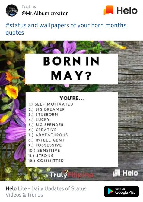 Born In May Quotes, May Birthday Month, Birth Month Meanings, Month Affirmations, Baby Birthday Quotes, Months Quotes, Birthday Month Quotes, Birth Month Quotes, Birth Symbols