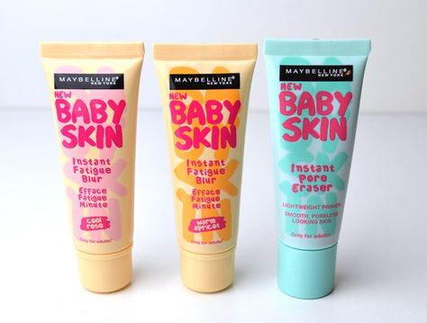 Baby Skin Primer, Maybelline Baby Skin, Poreless Skin, Pore Eraser, Fall Makeup Looks, Baby Lips, Facial Skin Care Routine, Skin Products, Makeup Primer