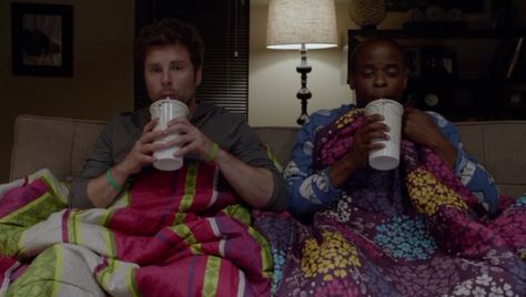 Psych. Loved this part! It showed the amazing friendship between Shawn and Gus Psych Memes, Burton Guster, Shawn And Gus, Psych Tv, Shawn Spencer, Dynamic Duos, Best Speeches, Tears For Fears, I Know You Know