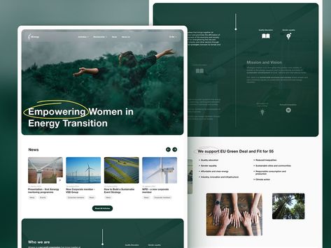 Eco Friendly - Website design by Leon Abramovic on Dribbble Ux Ui, Global Community, Creative Professional, Website Design, Eco Friendly, Design, Leon