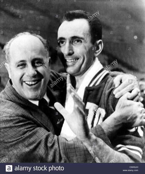 Download this stock image: Boston Celtics coach Red Auerbach hugs Bob Cousy after their 1963 NBA Championship win. Courtesy: CSU Archives/Everett - CWA5JH from Alamy's library of millions of high resolution stock photos, illustrations and vectors. John Havlicek, Bob Cousy, Sports Players, Celtics Basketball, Nba Championship, Bill Russell, Nba Championships, Sports Coach, Sport Player