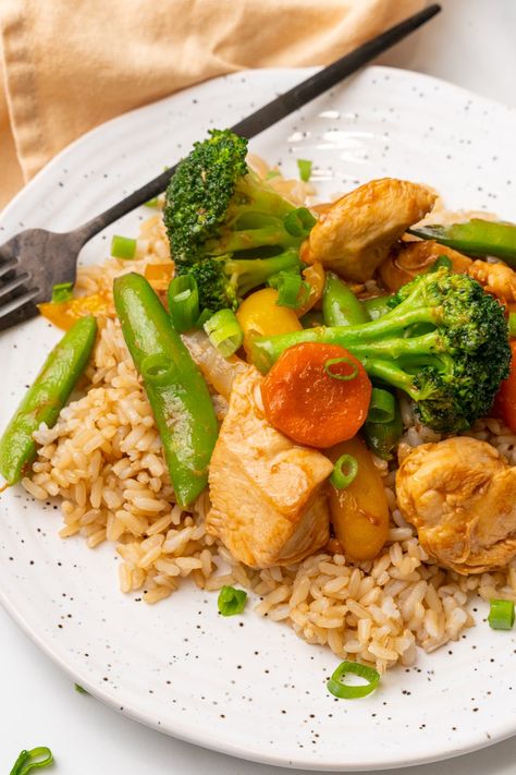 Teriyaki Chicken Stir Fry Real Food Meal Plan, Teriyaki Chicken Stir Fry, Easy Teriyaki Chicken, 100 Days Of Real Food, High Protein Dinner, Stir Fry Recipes Chicken, Protein Dinner, Real Foods, One Skillet