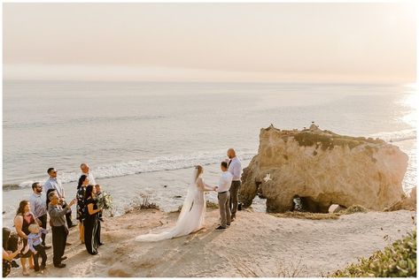 El Matador Beach Elopement in Malibu, CA - Bree + Stephen Beach Elopement Ceremony, Malibu Elopement, Malibu Wedding Venues, Malibu Beach Wedding, Epic Elopement, California Beach Wedding, Matador Beach, El Matador Beach, Mountain Top Wedding