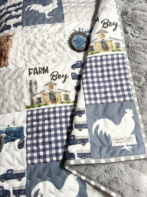 PolkaDotQuilterShop - Etsy Farm Theme Nursery, Barnyard Nursery, Farm Nursery Theme, Western Quilts, Handmade Baby Gift, Cow Nursery, Farm Quilt, Farm Nursery