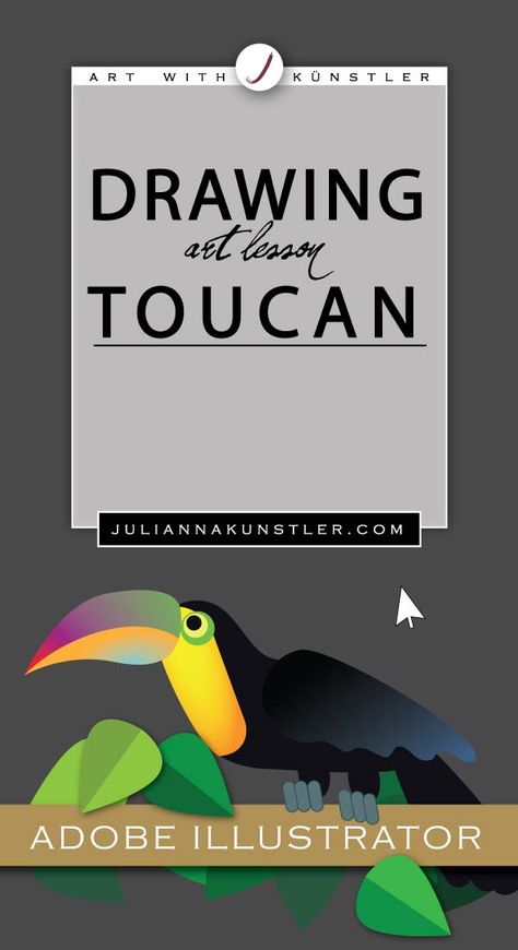 Digital Art Lessons, Graphic Design Lesson Plans, Adobe Illustrator Lessons, Toucan Drawing, Illustrator Tricks, Painting Lesson Plans, Vector Art Illustration Graphics, Adobe Tips, Learn Illustrator