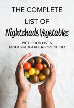 Nightshade Vegetables List, Nightshade Vegetables, Nightshade Free Recipes, List Of Vegetables, Aip Diet, Filling Food, Aip Recipes, Elimination Diet, Inflammatory Foods