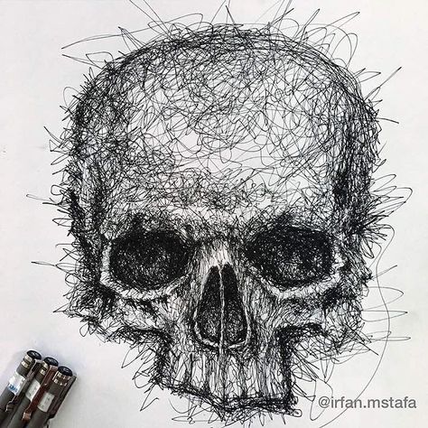 Raw Love, Skull Template, Painting Skull, Black Pen Drawing, Art Of Drawing, Skull Sketch, Scribble Drawing, Art Alevel, Scribble Art