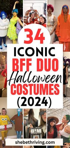 Friend Couple Halloween Costumes, Cute Friends Costumes, Easy Friends Costumes, Bestie Halloween Costumes For 2 Funny, Halloween Costumes Women Duo 2024, Diy Halloween Costumes For 2 Friends, Best Friend Halloween Costumes For Work, Simple Friend Halloween Costumes, Funny Best Friend Halloween Costumes For 2 Friends