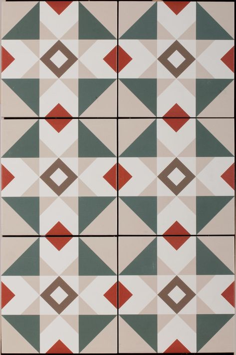 FL 094 Triangle Decor 2 Green Triangle Tile, Triangle Decor, Black And White Triangle Tile, Triangle Tile Pattern Geometry, Pancake Cafe, Floor Pattern, Spanish House, Floor Patterns, Mirror Art