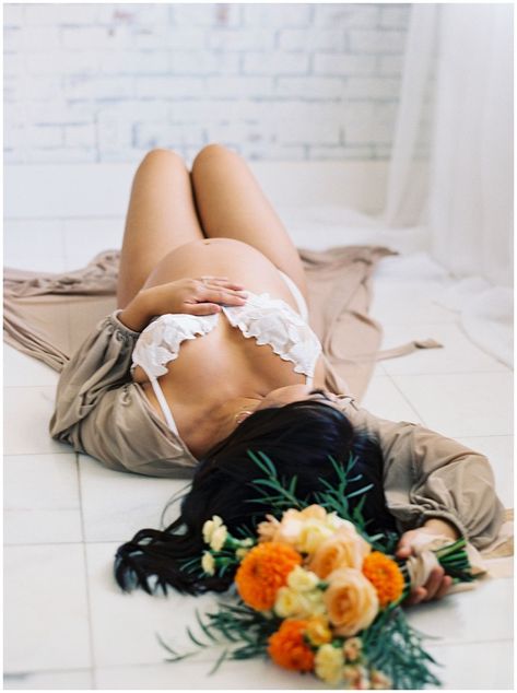 Maternity Boudoir Indoor Studio Intimate Maternity, Maternity Photography Studio, Maternity Photography Poses Pregnancy Pics, Maternity Studio, Maternity Photoshoot Poses, Romantic Images, Maternity Photography Poses, Studio Photoshoot, Maternity Portraits