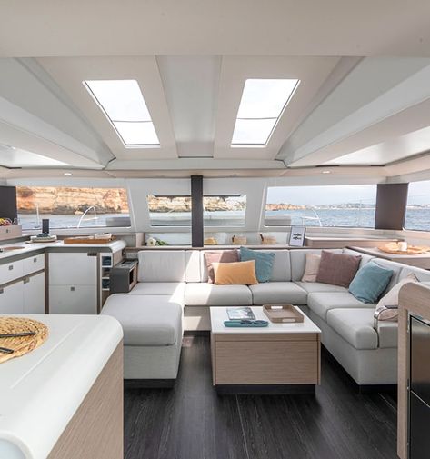 Catamaran Interior, Sailboat Living, Power Catamaran, Sail Life, Boat Interior, Yacht Interior, Yacht Life, Luxe Life, Sailing Yacht