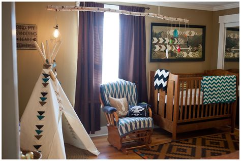 Make your little warrior the chief of his new home with an amazing tribal themed nursery! Perfect for baby boy, but you can exchange blues and yellows for blush and gold for baby girl. Baby Boy Nursery Room Design, Rustic Baby Boy Nursery, Nursery Trends, Nursery Room Design, Baby Boy Room Nursery, Nursery Room Boy, Rustic Nursery, Rustic Baby, Themed Nursery