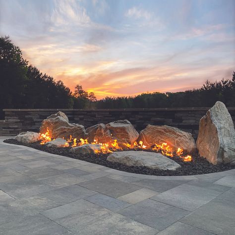 Englewood Colorado, Fire Pit Ideas, Fire Pit Landscaping, Backyard Renovations, Backyard Remodel, Initial Design, Backyard Inspiration, Fire Features, Outdoor Inspirations