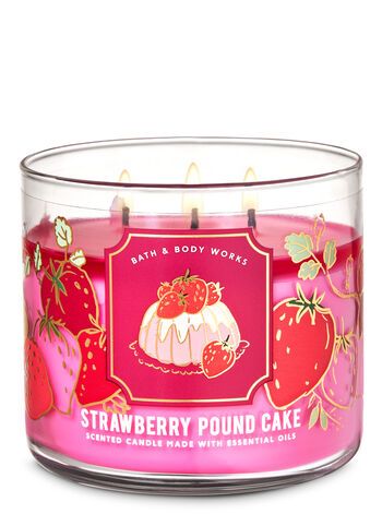 Strawberry Filled Cupcakes, Merry Chrysler, Strawberry Stuff, Twilight Dr, Cake Scented Candles, Strawberry Candle, Body Candles, Strawberry Pound Cake, Candle Bath