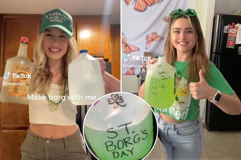 Borg Ideas, St Pattys Borg, St Patricks Day Movie, Green Sangria Recipe St. Patrick's Day, Green Alcoholic Drinks St. Patrick's Day, Day Drinking, Saint Patties, Green Food Coloring, St Pattys