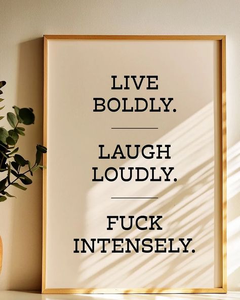 Funny and Swearing Live Laugh Love Alternative Quote Poster Print. Perfect for replacing the standard boring live laugh love prints. Add some sass to your wall design. #wallart #quoteprint #typographyposter #homedecor #etsyseller #etsyuk #posterdesign #posterprint #quoteposter #dopaminedecor Unique Quote, Quirky Home Decor, Quote Poster, Typography Prints, Inspirational Wall Art, Plant Wall, Live Laugh Love, Typography Poster, Minimalist Decor