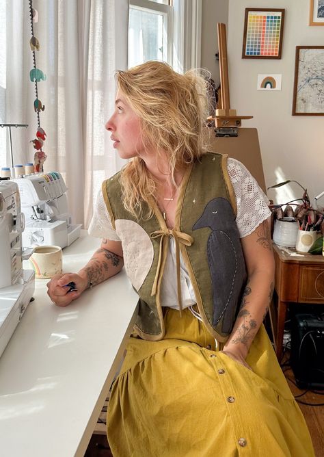 Crafting a Wearable Spell: Make Your Own Magic Vest — Thread + Sprout Sold Out Sign, Classic Clothing, Arts And Culture, Sprouts, Make Your Own, Thread, Make It Yourself