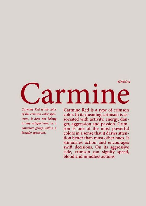 Red Definition Aesthetic, Colour Definition Aesthetic, Color Definition Aesthetic, Red Colour Meaning, Carmine Aesthetic, Colors Definition, Luxury Eating, Red Colour Quotes, Carmine Color