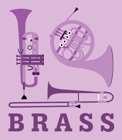 #graphicdesign #design #illustration #vectorillustration #music #instruments #trumpet #brass #illustrationart #vector #trombone Trombone Illustration, Trumpet Illustration, Diner Branding, Monochromatic Illustration, Brass Music, Jazz Trumpet, Jonah And The Whale, Lettering Illustration, New Orleans Art