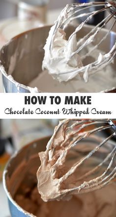 Cake Recipes Chocolate, Coconut Whipped Cream Recipe, Kitchen Aide, Whipped Cream Recipe, Milk Benefits, Dessert Sans Gluten, Recipes With Whipping Cream, Chocolate Whipped Cream, Recipe Cake