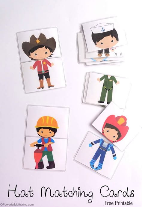 FREE hat matching cards. This would be so cute for a community preschool unit. Community Helpers Activities, Community Helpers Unit, Community Helpers Theme, Community Workers, Community Helpers Preschool, Community Helper, Community Helpers, Preschool Themes, Preschool Theme