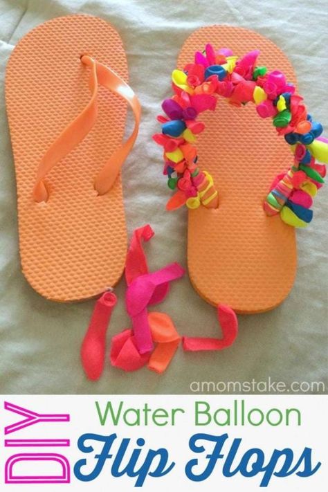 Diy Flip Flops Ideas, Balloon Flip Flops, Flip Flop Art, Fancy Flip Flops, Flip Flop Craft, Pretty Sick, Flip Flop Wreaths, Girl Spa Party, Diy Sneakers