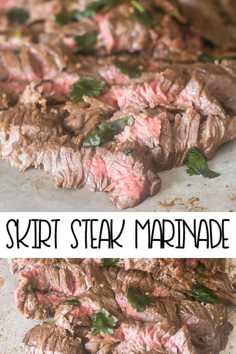 My favorite Skirt Steak Marinade!!!  Super easy to put together and delicious for a moist and flavorful steak.  #steak #skirtsteak #marinade #beef #beefrecipe #steakrecipes via @domesticallyspeaking Steak Marinade Soy Sauce, Roast Seasoning, Steak Fajita Marinade, Skirt Steak Fajitas, Steak Marinades, Skirt Steak Marinade, Carne Asada Marinade, New York Strip Steak, Seared Salmon Recipes