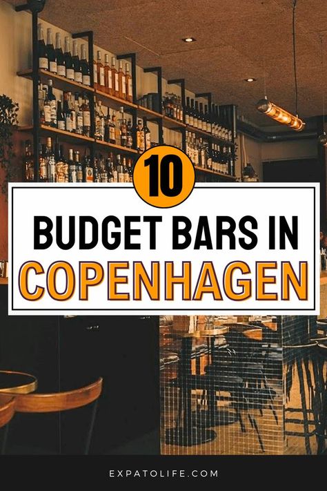 Budget Bars In Copenhagen, Denmark Cheap Cocktails, Copenhagen Travel Guide, Beer Shot, Cozy Bar, Cheap Beer, Copenhagen Travel, Denmark Travel, Beer Pub, Cocktail Bars