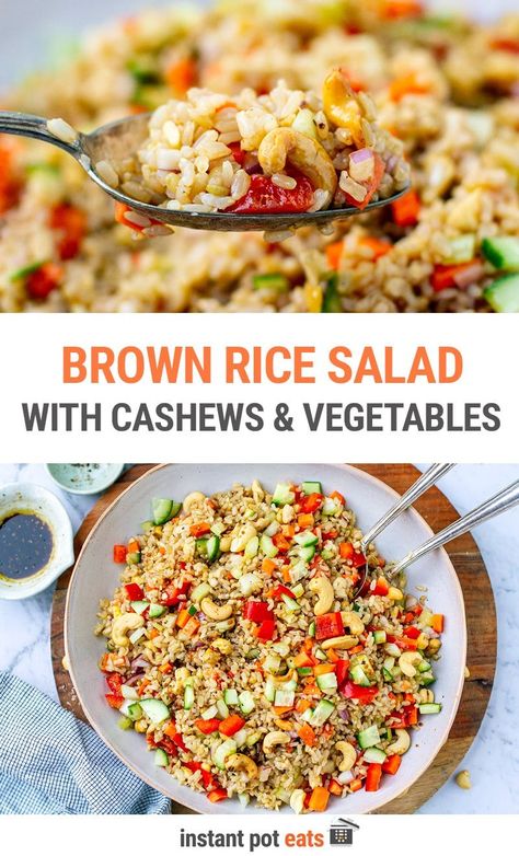 Healthy Rice Salad Recipes, Instant Brown Rice Recipes, Brown Rice Recipes Vegan, Summer Rice Salad Recipes, Rice Salad Recipes Easy, Brown Rice Recipes Seasoned, Brown Rice Salad Recipes, Brown Rice Meals, Vegan Rice Salad