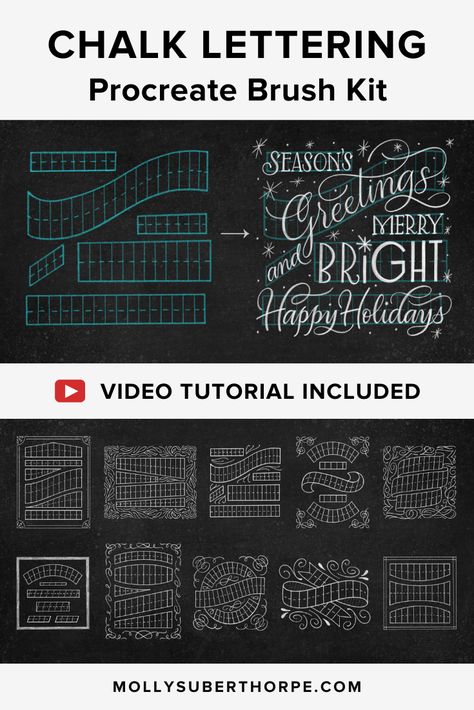 Chalkboard Layout Design, Chalkboard Calligraphy Alphabet, Lettering Guide Procreate, Typography Layout Design Creative, Procreate Lettering Grid, Chalkboard Layout, Chalkboard Lettering Fonts, Hand Lettering Templates, Lettering Flourishes