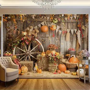 Autumn Photoshoot, Fall Backdrops, Harvest Celebration, Photo Zone, Pumpkin Thanksgiving, Fall Wall Decor, St Anthony, Holiday Wall Decor, Thanksgiving Decor